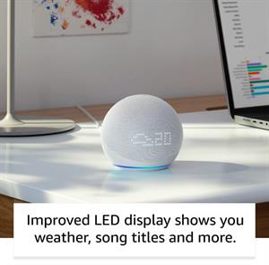 eBookReader Amazon Echo Dot 5 gen med ur - vejrudsigt